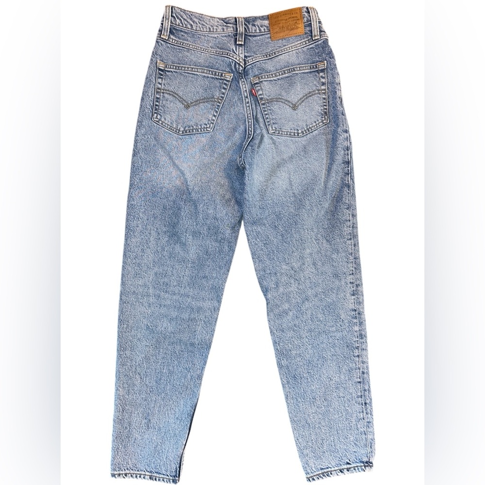 Levi's Blue Cropped Ankle Jeans Relaxed Fit 80’s Mom Jean - Picture 4 of 5